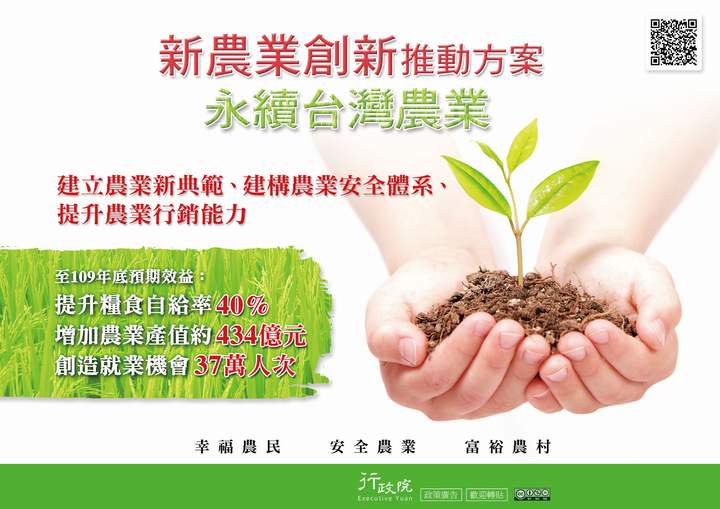 「新農業創新推動方案─永續台灣農業」文宣廣告 