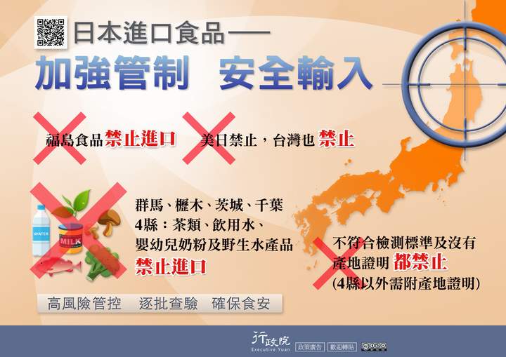 「日本進口食品—加強管制 安全輸入」文宣廣告 